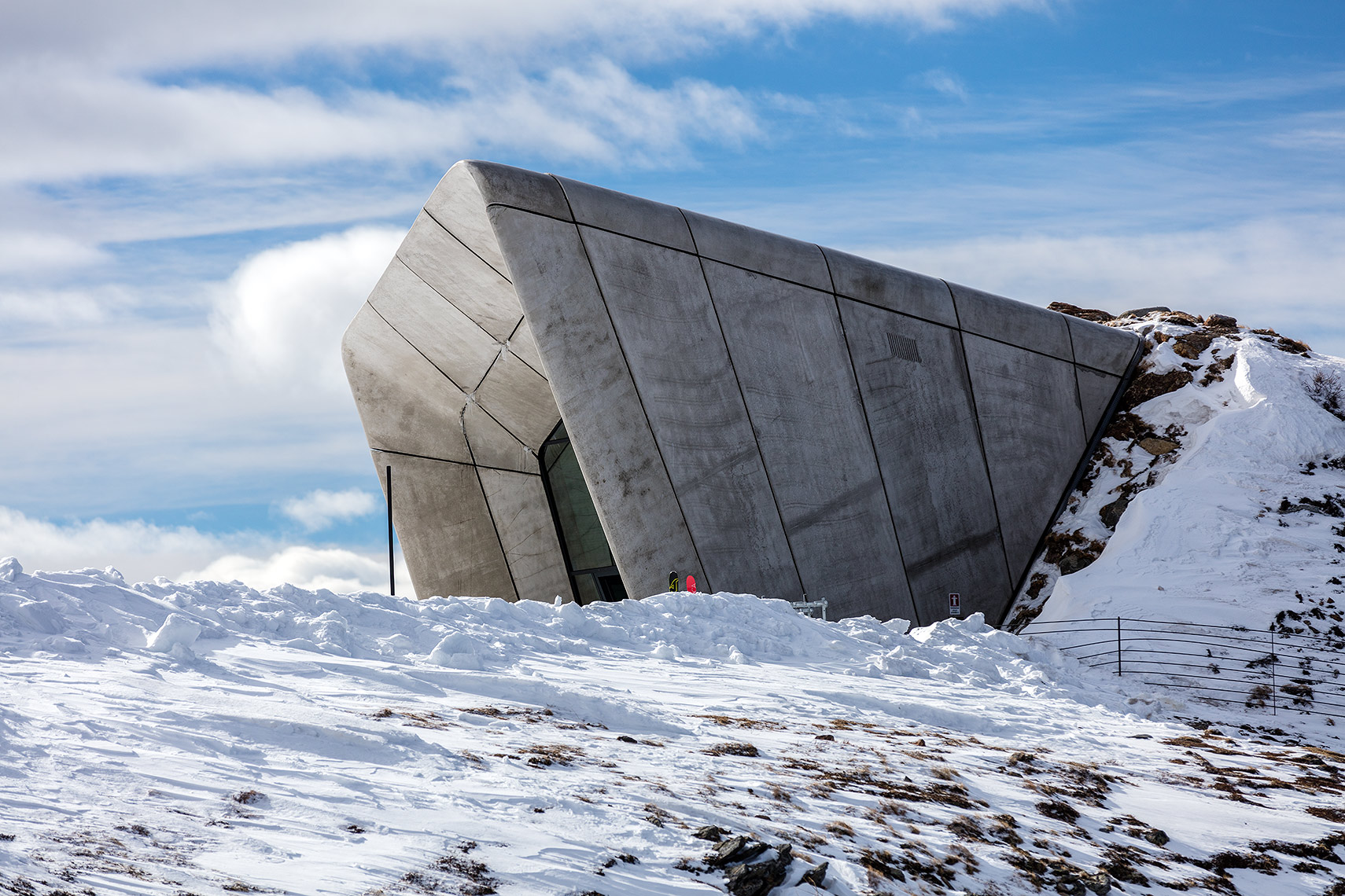 Entrance in to Messner Mountain Museum Corones, Peter A. Sellar Photographer